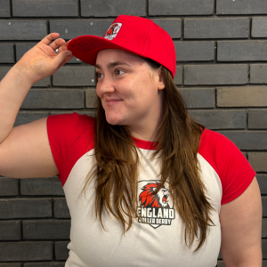 England Badge - White/Red